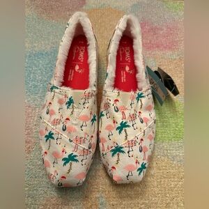 TOMS Women's flamingo Flats shoes size 7.5